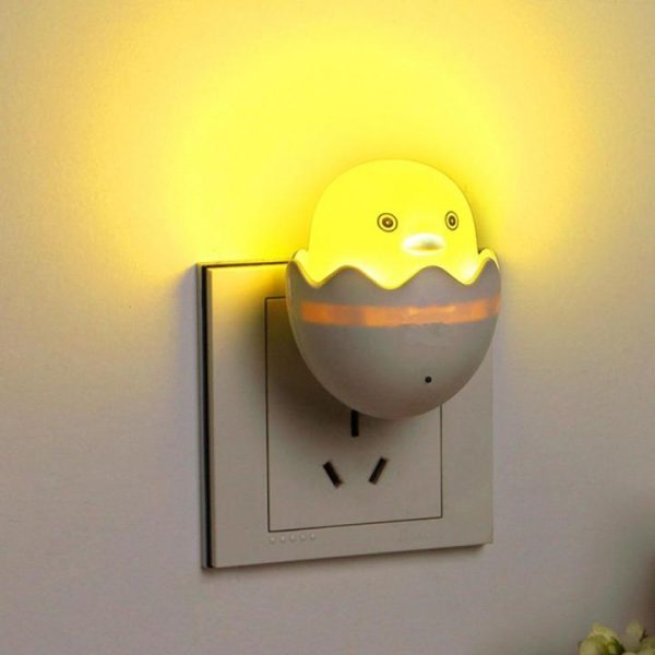 Yellow Duck with Egg Shape LED Night Light